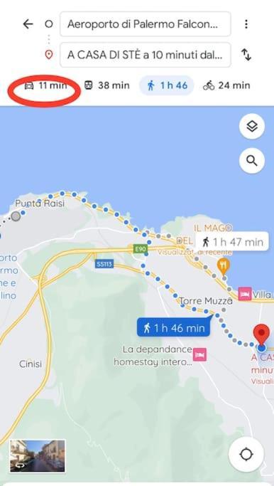 A Casa Di Ste - Vicino Aeroporto Falcone Borsellino Carini Zewnętrze zdjęcie